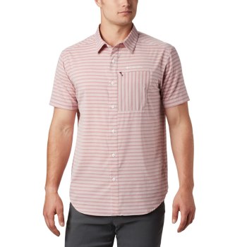 Columbia Muške Košulje - Twisted Creek II Short Sleeve Tall Crvene Prugice | EJIN-38674
